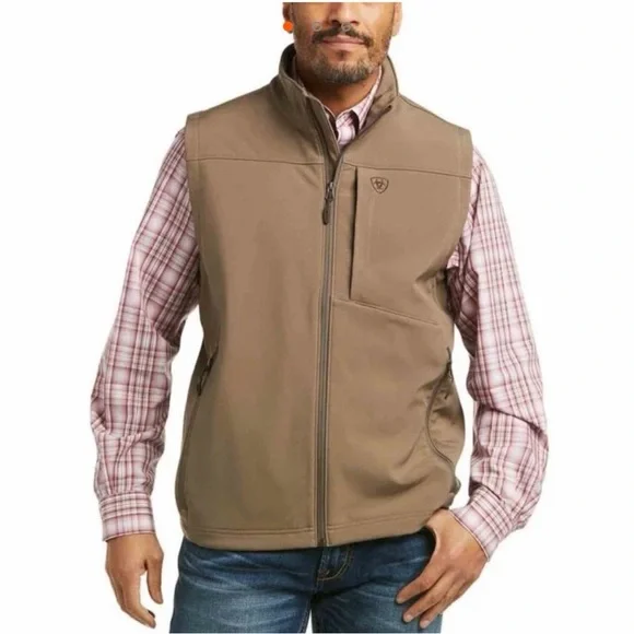 Men's Tan Ariat Vest - Picture 1 of 6